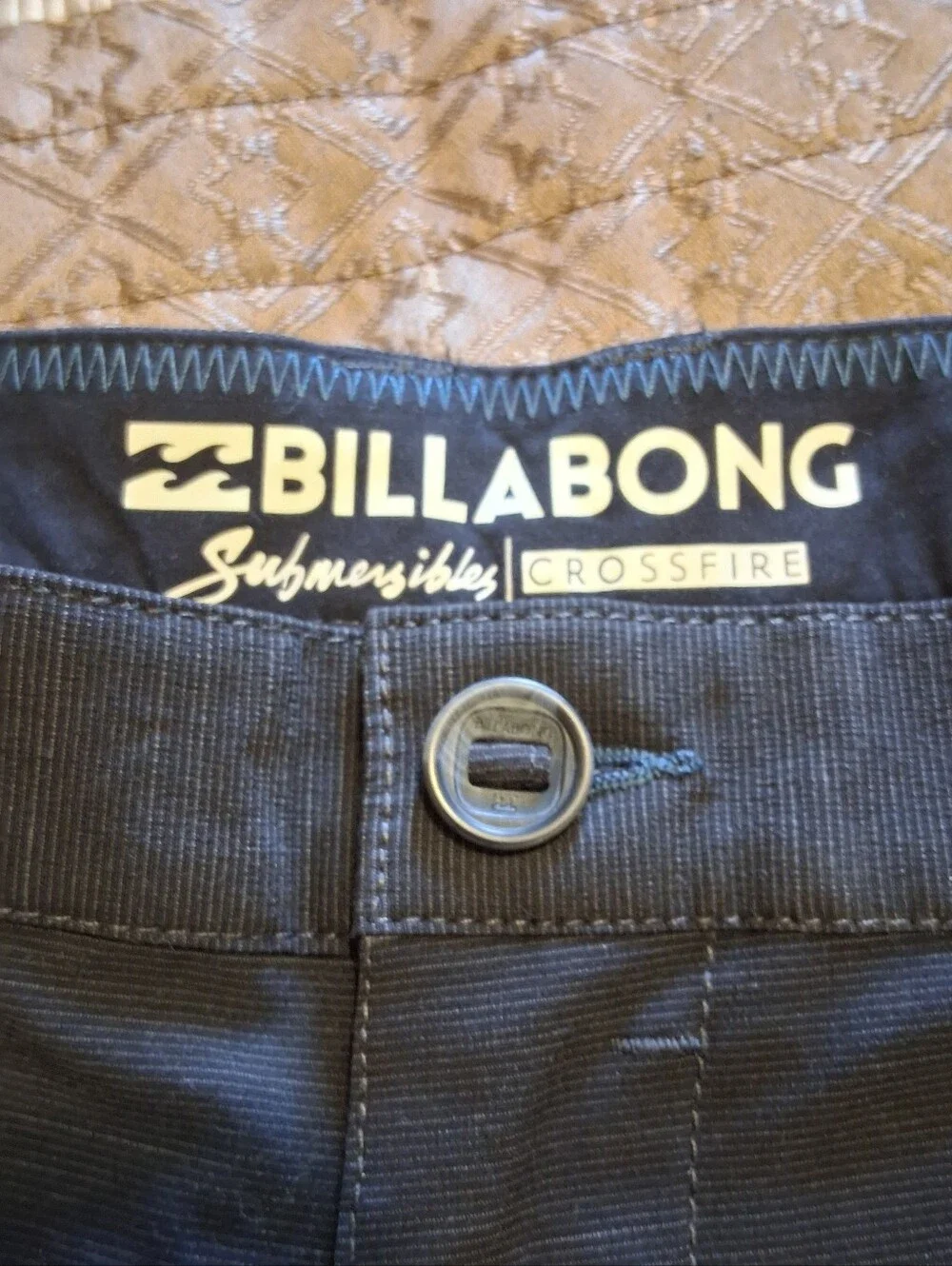 Billabong Men Short Crossfire Slub Submersible Sz40 Wather Repellent Performance